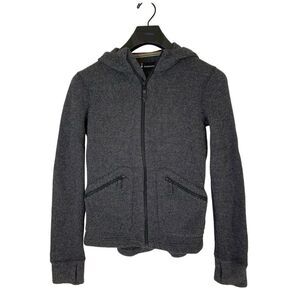 Smartwool Heritage Trail Full Zip Sweater Hoodie gray women’s size XS